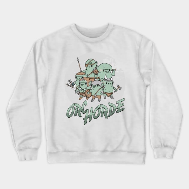 Kawaii Orc Horde Crewneck Sweatshirt by Bucky Creative